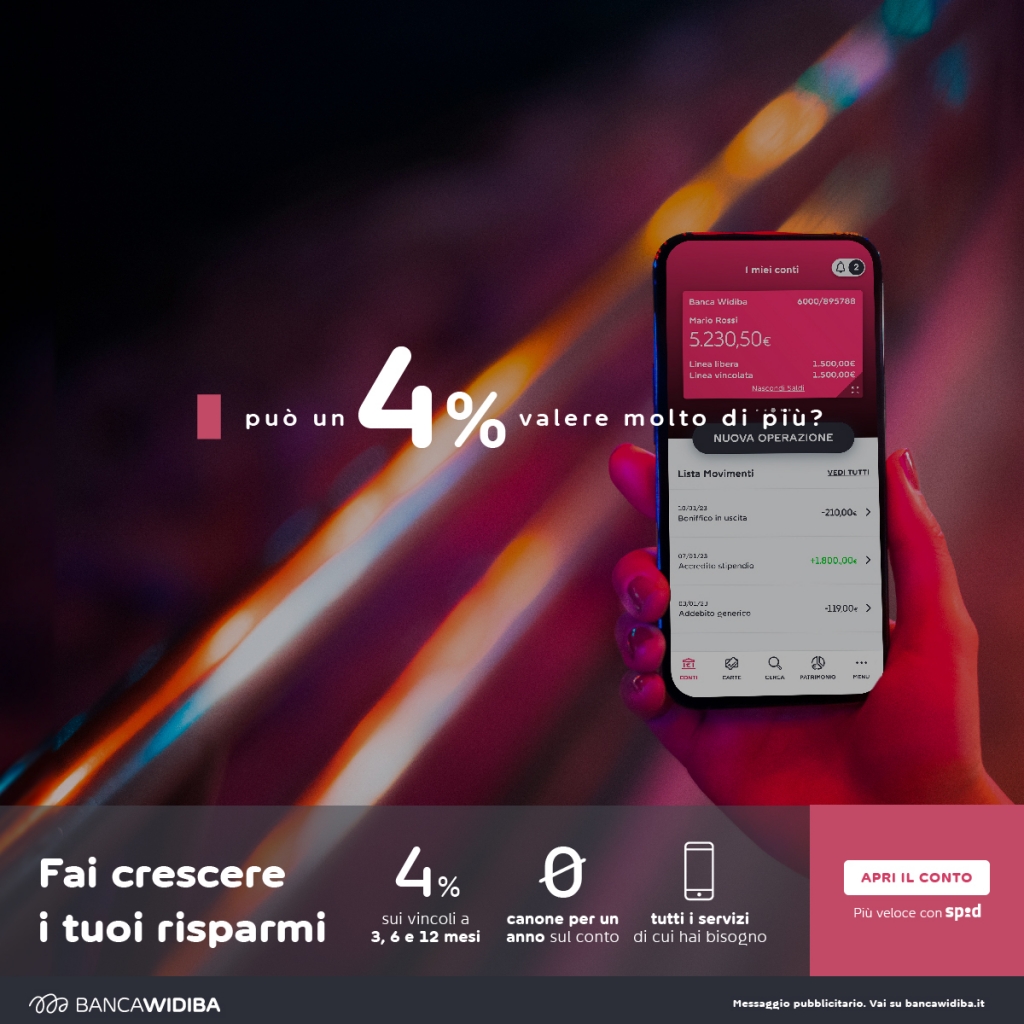 Rappresentazione visiva dell'articolo: Tasso del 4% lordo sui vincoli a 3, 6 e 12 mesi